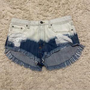 NWT CARMAR bleached distressed shorts US27